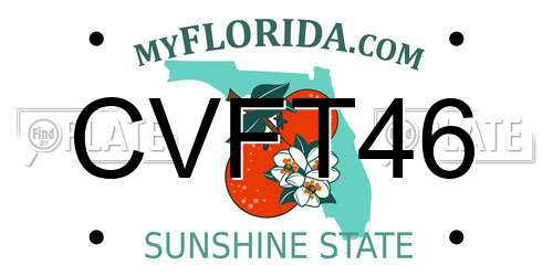 CVFT46 Florida License Plate