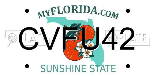 CVFU42 Florida License Plate