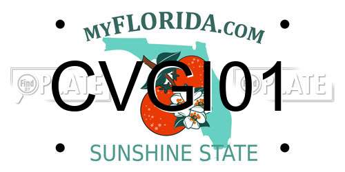 CVGI01 Florida License Plate