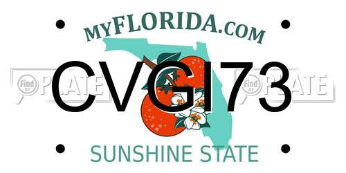 CVGI73 Florida License Plate