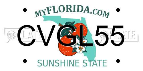 CVGL55 Florida License Plate