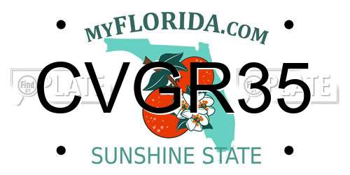 CVGR35 Florida License Plate