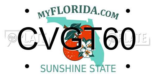 CVGT60 Florida License Plate