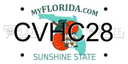 CVHC28 Florida License Plate