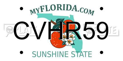 CVHR59 Florida License Plate