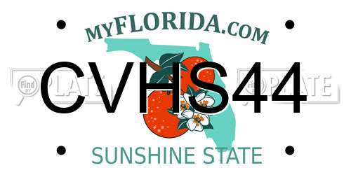 CVHS44 Florida License Plate