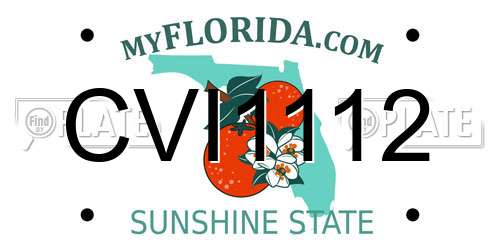 CVI1112 Florida License Plate