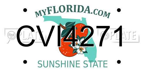 CVI4271 Florida License Plate