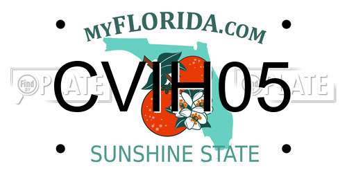 CVIH05 Florida License Plate