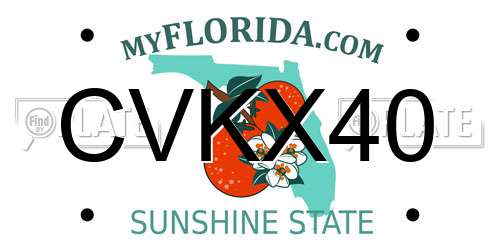 CVKX40 Florida License Plate