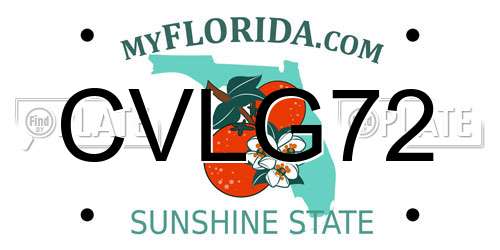 CVLG72 Florida License Plate