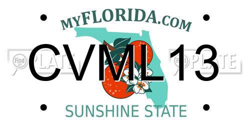 CVML13 Florida License Plate