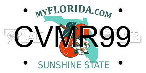 CVMR99 Florida License Plate