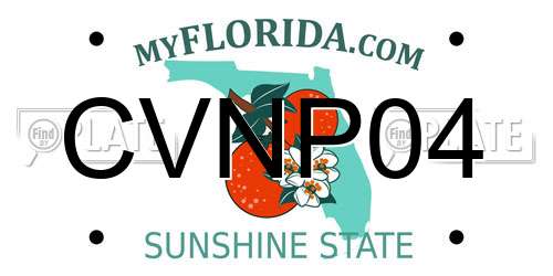 CVNP04 Florida License Plate