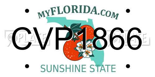 CVP1866 Florida License Plate