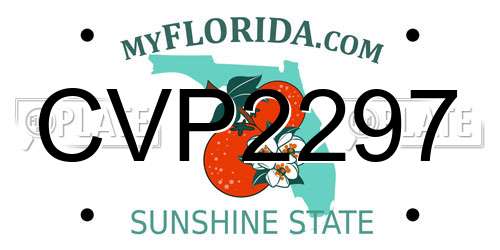 CVP2297 Florida License Plate