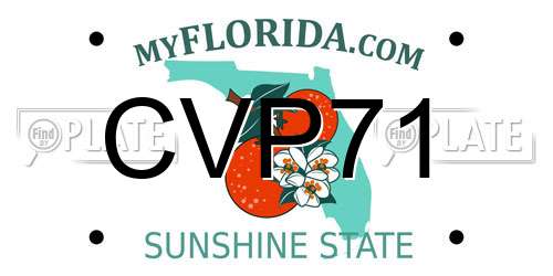 CVP71 Florida License Plate