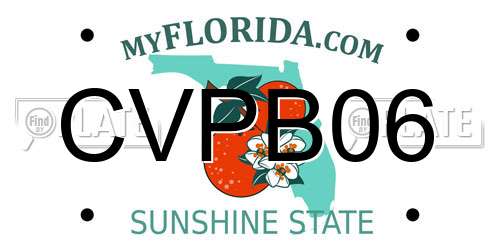 CVPB06 Florida License Plate