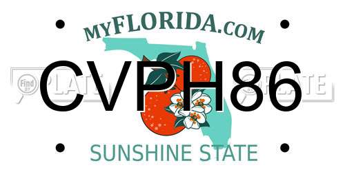 CVPH86 Florida License Plate