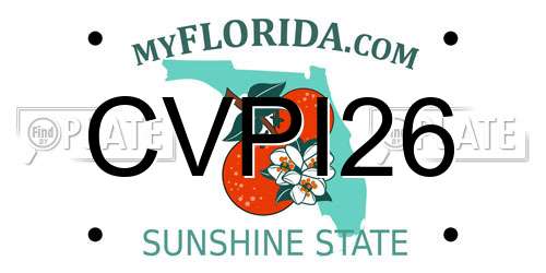 CVPI26 Florida License Plate