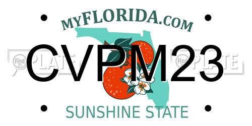 CVPM23 Florida License Plate