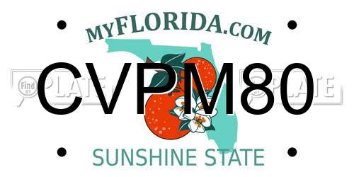 CVPM80 Florida License Plate
