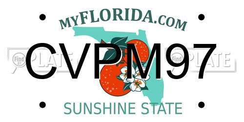 CVPM97 Florida License Plate