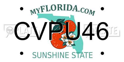 CVPU46 Florida License Plate