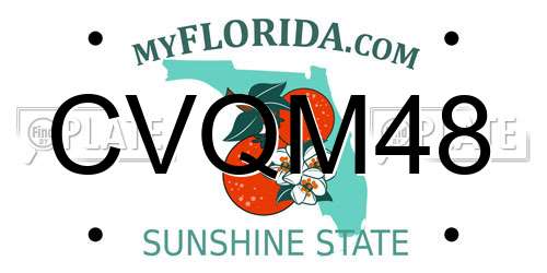 CVQM48 Florida License Plate