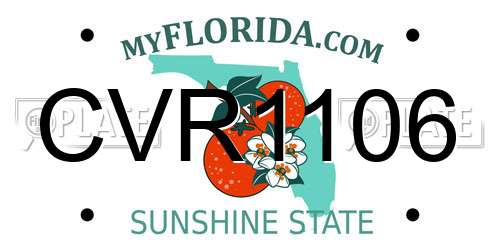 CVR1106 Florida License Plate