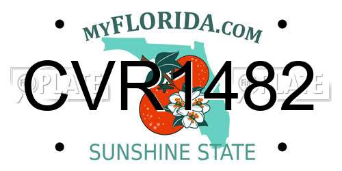 CVR1482 Florida License Plate