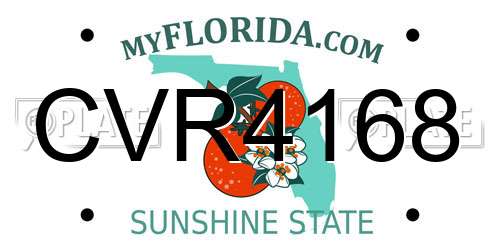 CVR4168 Florida License Plate