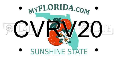 CVRV20 Florida License Plate