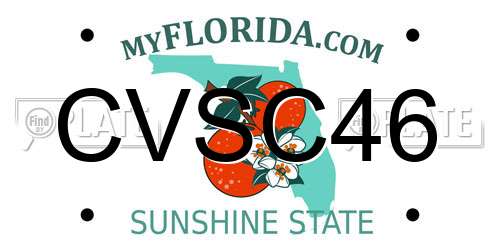 CVSC46 Florida License Plate
