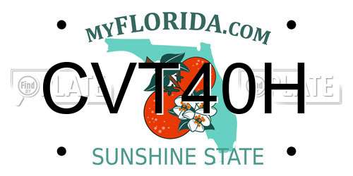 CVT40H Florida License Plate