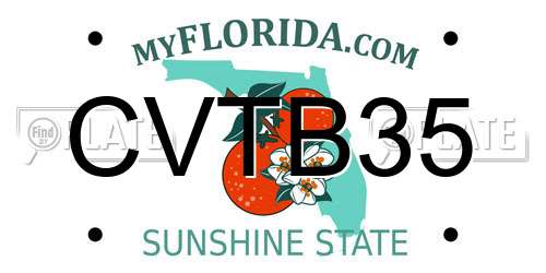 CVTB35 Florida License Plate