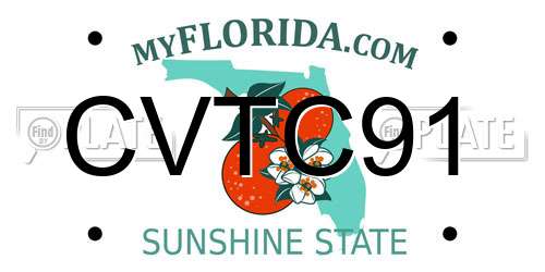 CVTC91 Florida License Plate