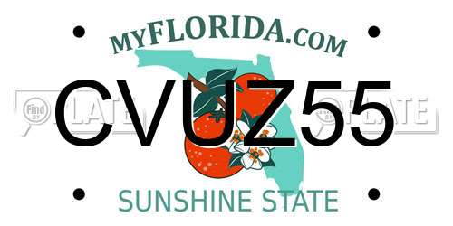 CVUZ55 Florida License Plate