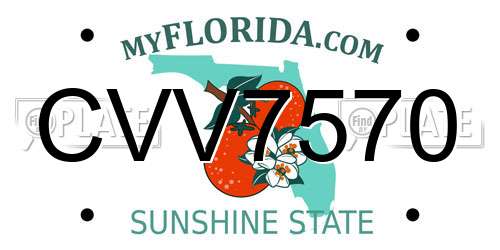 CVV7570 Florida License Plate