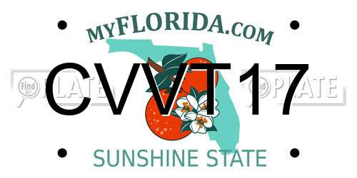 CVVT17 Florida License Plate
