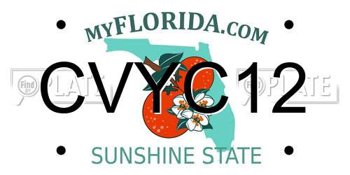 CVYC12 Florida License Plate