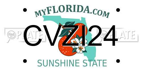 CVZI24 Florida License Plate