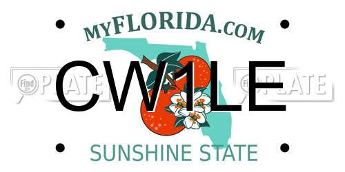CW1LE Florida License Plate