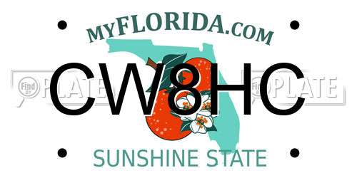 CW8HC Florida License Plate