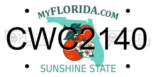 CWC2140 Florida License Plate