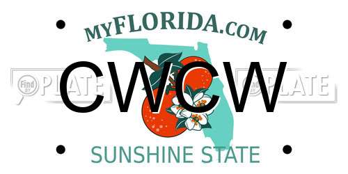 CWCW Florida License Plate