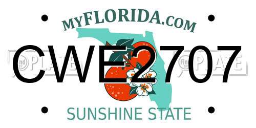 CWE2707 Florida License Plate