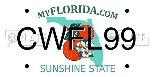 CWFL99 Florida License Plate