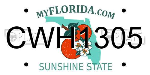 CWH1305 Florida License Plate