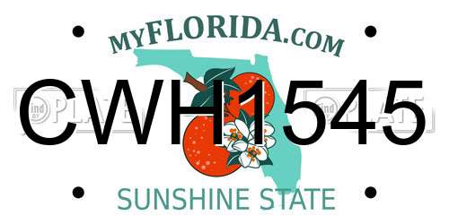 CWH1545 Florida License Plate